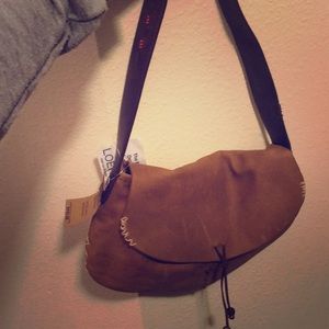Brend new leather Lucky shoulder bag